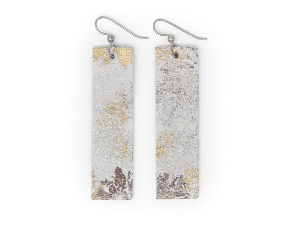 Maymont Blanche Four Corners Leather Earrings