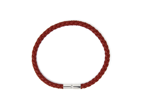 Deep Red Braided Bracelet