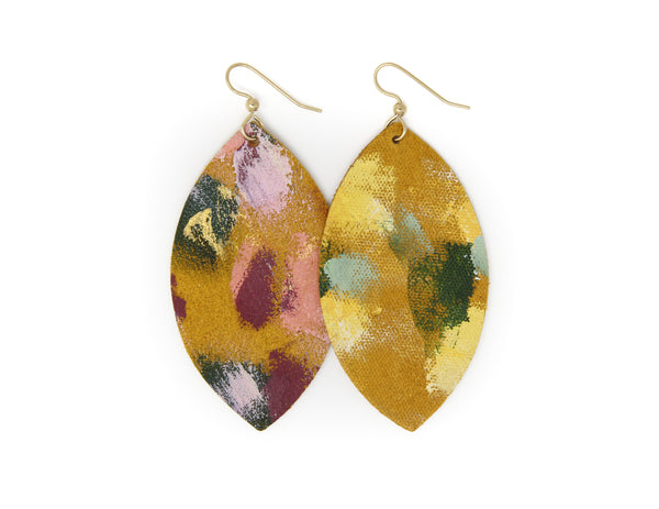 Coming Home Leather Earrings | Hand-Painted by Rachel Camfield