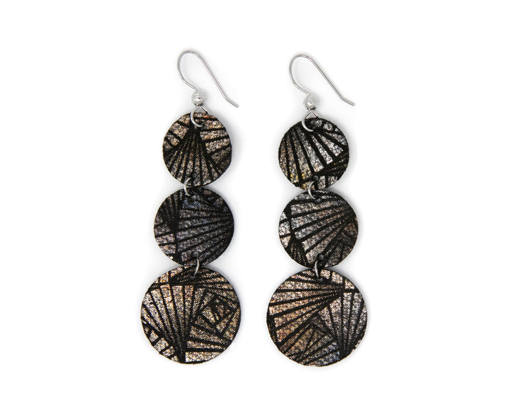 Fanfare Black Cascade Earrings