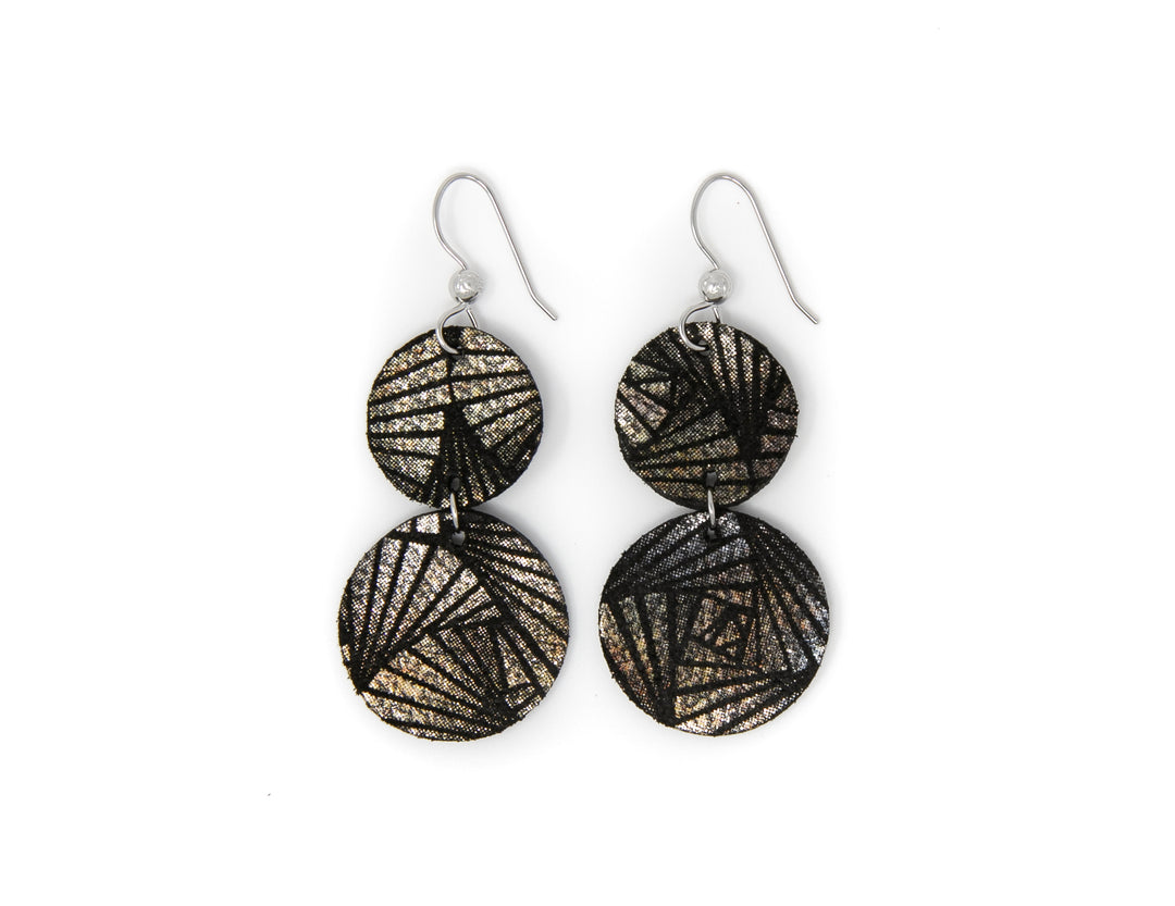 Fanfare Black Cascade Earrings