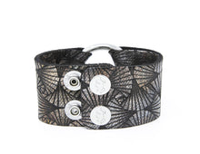 Load image into Gallery viewer, Fanfare Black Leather Cuff

