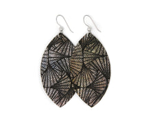 Load image into Gallery viewer, Fanfare Black Leather Earrings
