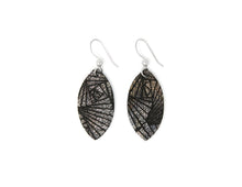 Load image into Gallery viewer, Fanfare Black Leather Earrings
