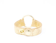 Load image into Gallery viewer, Fanfare Gold Leather Bracelet
