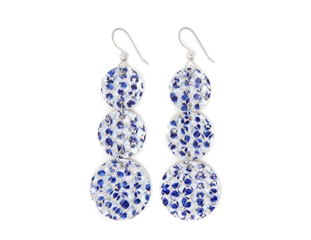 Blue Pearl Cascade Earrings