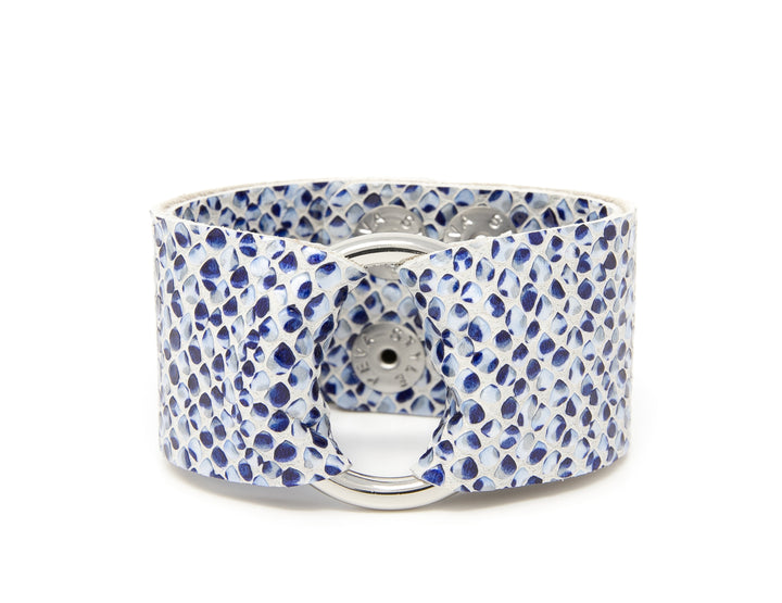 Blue Pearl Leather Cuff