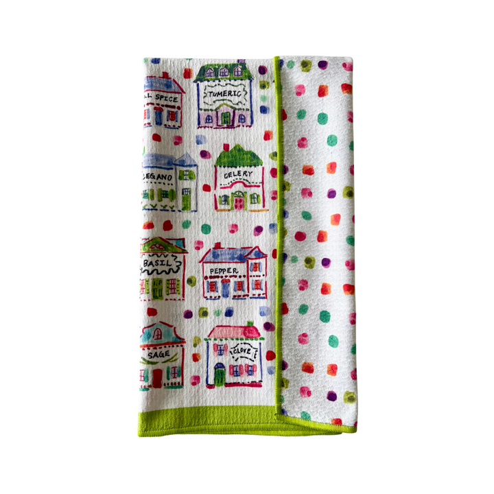 Spice Village Double-Sided Tea Towel