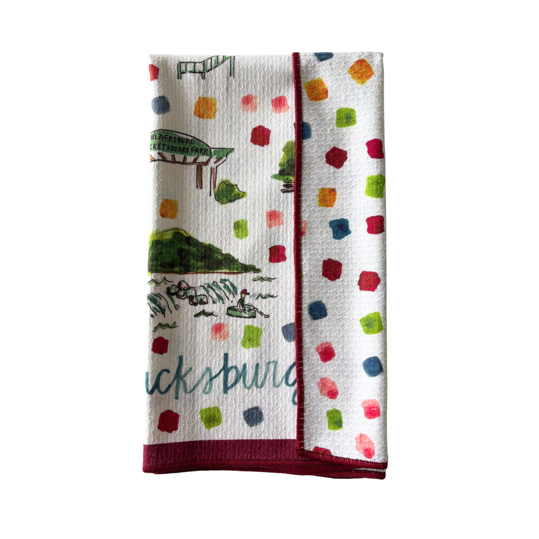 Blacksburg Double-Sided Tea Towel