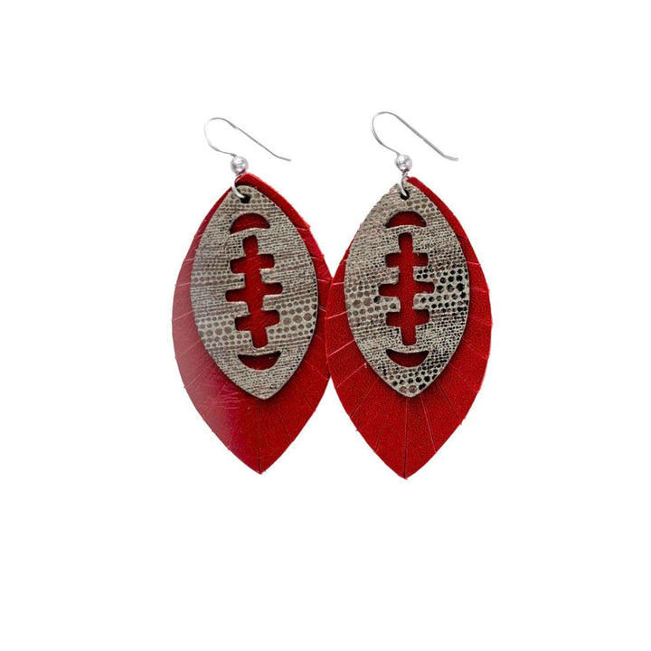 Touchdown Football Layered Earrings