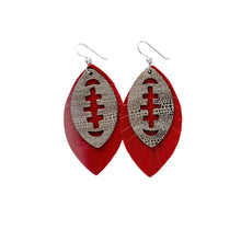 Load image into Gallery viewer, Touchdown Football Layered Earrings
