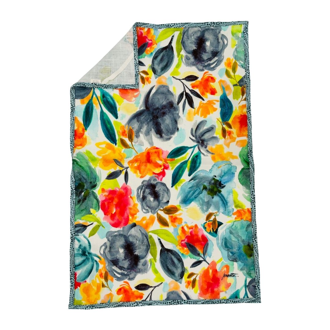 Flower Blossoms Tea Towel