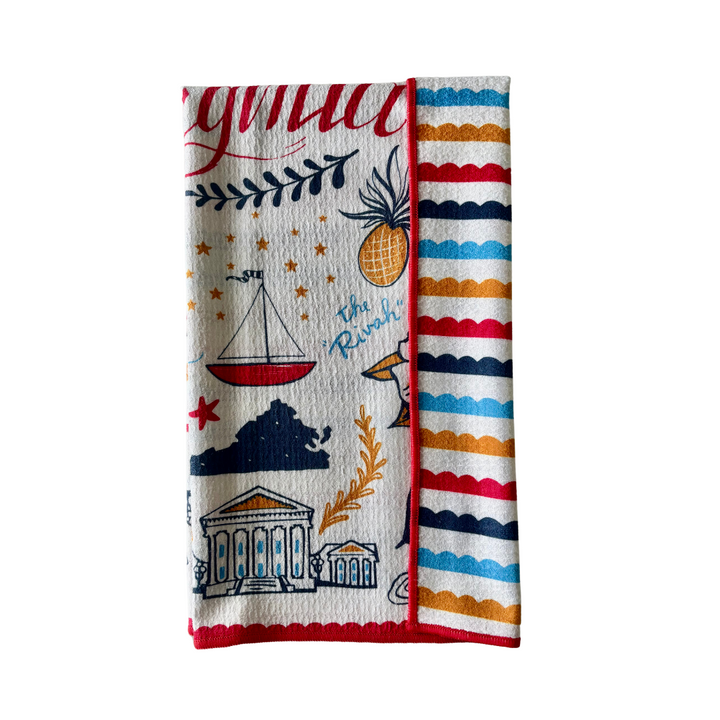 Virginia Love Double-Sided Tea Towel