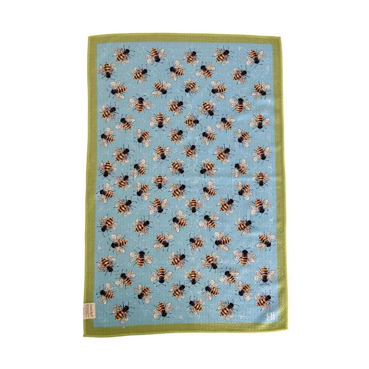 Bee Happy Double-Sided Tea Towel