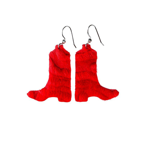 Viva Red Boots Earrings