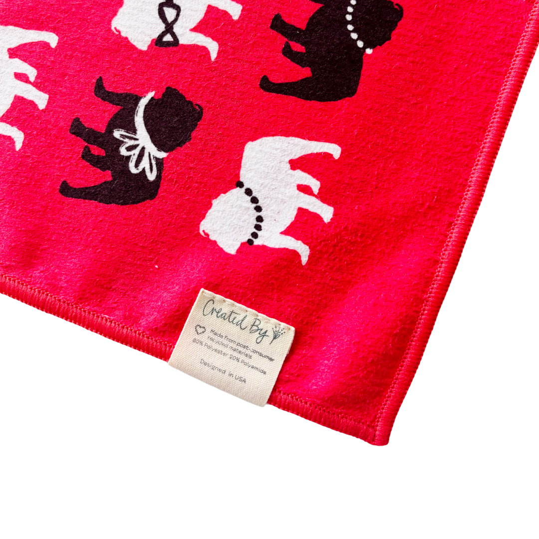 Spirit Bulldog Double-Sided Tea Towel