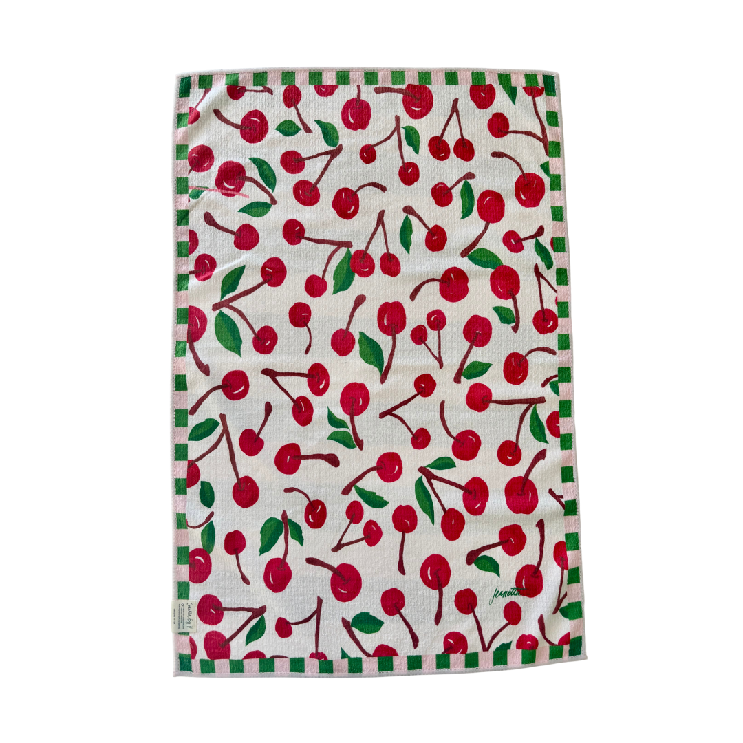 Mon Cheri Double-Sided Tea Towel