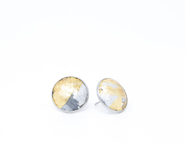 The Phyllis Button Earrings | Hand-Painted by Lauren Wade