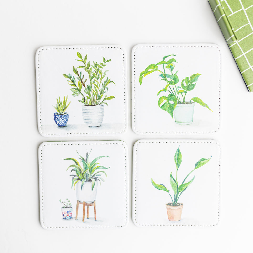 Plant Lady Coasters, Set of 4