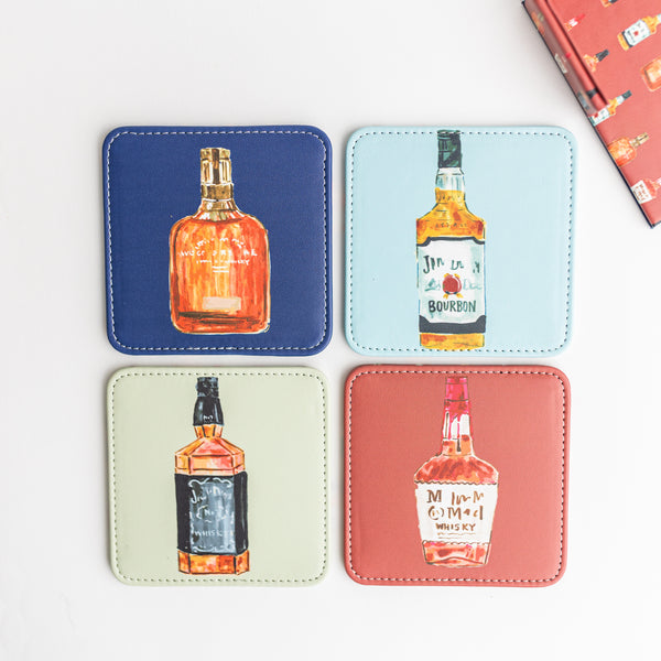 Bourbon Trail Coasters, Set of 4