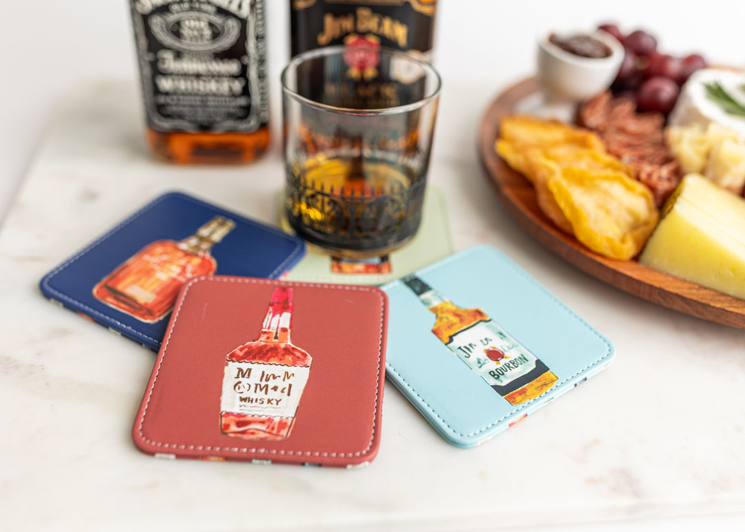 Bourbon Trail Coasters, Set of 4