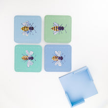 Load image into Gallery viewer, Bee Happy Coasters, Set of 4
