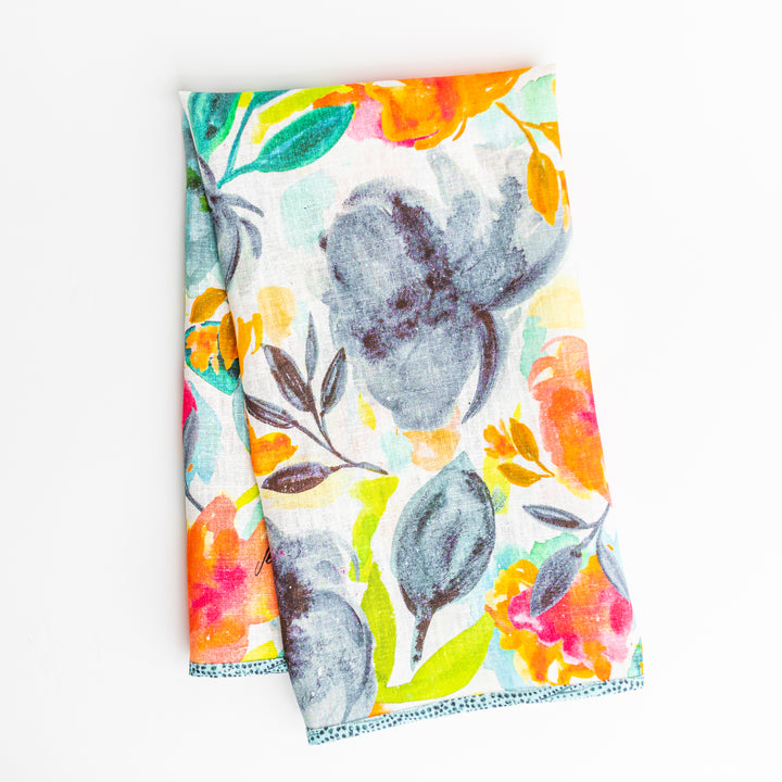 Flower Blossoms Tea Towel