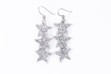 Load image into Gallery viewer, Sparkle in Silver Star Earrings
