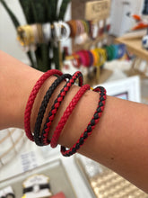 Load image into Gallery viewer, Braided Bracelet - Black + Red
