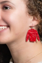 Load image into Gallery viewer, Viva Red Sweater Earrings
