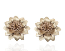 Load image into Gallery viewer, Gold Floral Stud Earrings
