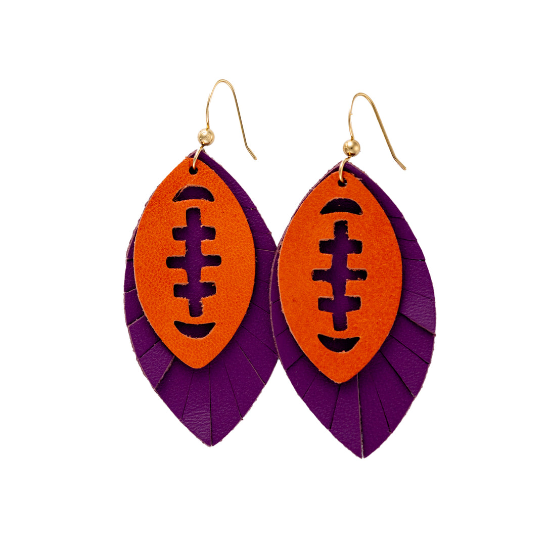 Touchdown Football Layered Earrings