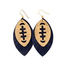 Load image into Gallery viewer, Touchdown Football Layered Earrings
