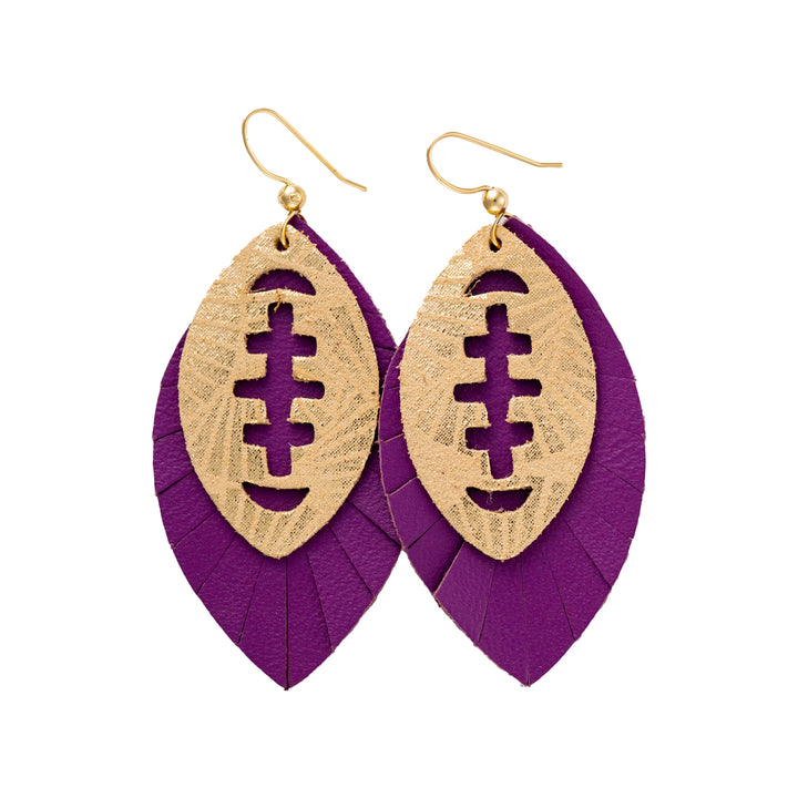 Touchdown Football Layered Earrings