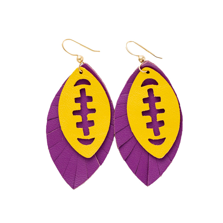 Touchdown Football Layered Earrings