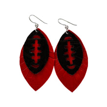 Load image into Gallery viewer, Touchdown Football Layered Earrings
