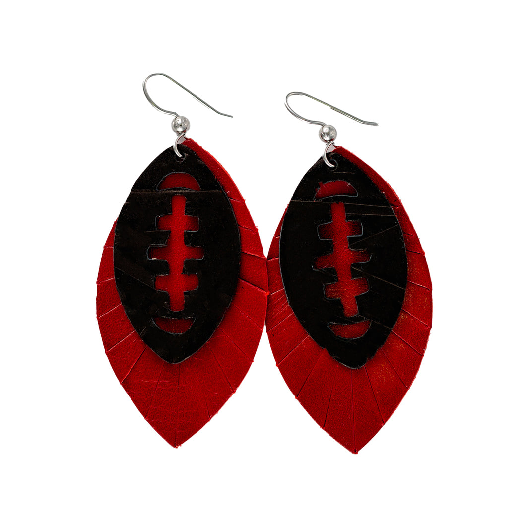 Touchdown Football Layered Earrings