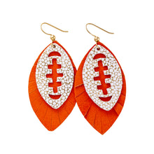 Load image into Gallery viewer, Touchdown Football Layered Earrings
