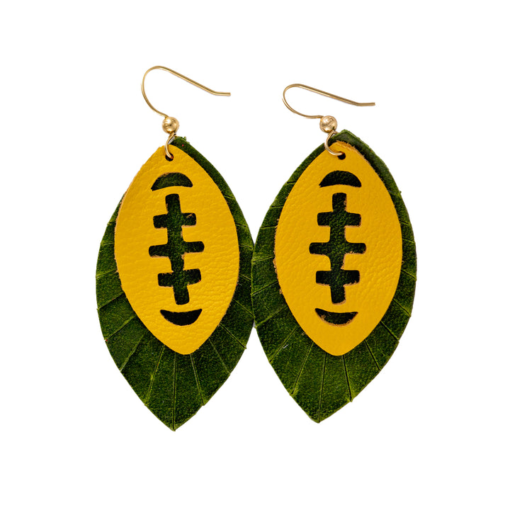 Touchdown Football Layered Earrings