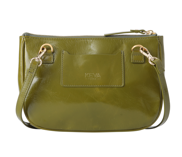 Kira Crossbody in Green Leather