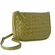 Load image into Gallery viewer, Kira Crossbody in Green Leather
