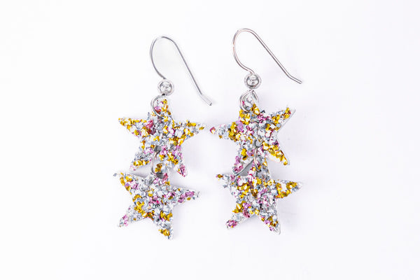 Sparkle in Champagne Star Earrings