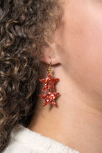 Load image into Gallery viewer, Sparkle in Red Star Earrings
