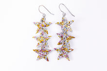 Load image into Gallery viewer, Sparkle in Champagne Star Earrings
