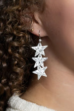 Load image into Gallery viewer, Sparkle in Silver Star Earrings
