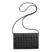 Load image into Gallery viewer, Sibby Crossbody Clutch in Black Leather
