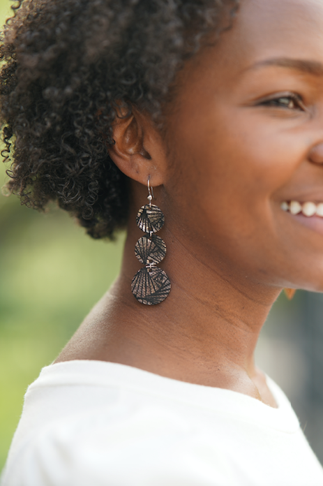 Fanfare Black Cascade Earrings