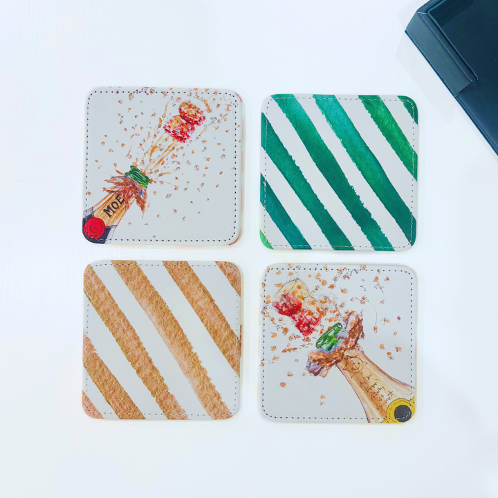 Bubbly Time Coasters Set of 4