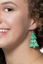 Load image into Gallery viewer, Jade Christmas Tree Earrings
