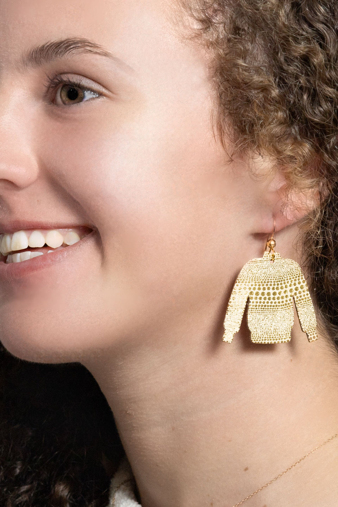 Luna Gold Sweater Earrings